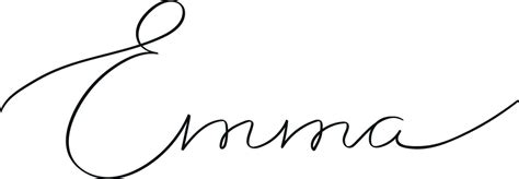 Female Name Emma Girls Name Handwritten Lettering Calligraphy