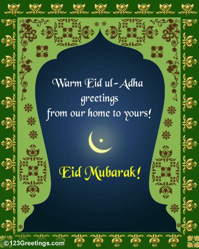 The actual date of eid ul adha 2021 is contingent on the sighting of the moon of dhul hijjah 1442. Eid ul-Adha Greetings... Free Eid Mubarak eCards, Greeting ...