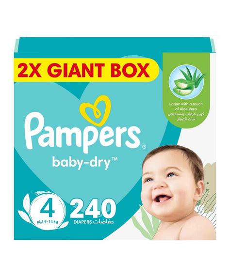Pampers Baby Dry Diapers Size 4 Double Giant Box 240 Pieces Online In