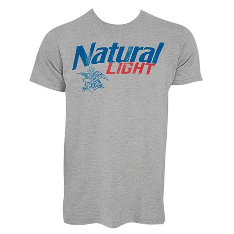 Natural Light Mens Grey New Logo T Shirt