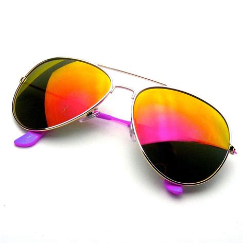 Reflective Revo Flash Full Mirrored Aviator Sunglasses Emblem Eyewear