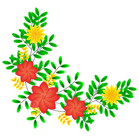 Gambar Dekorasi Bunga Bunga Merah Dan Daun Hijau Dekorasi Floral