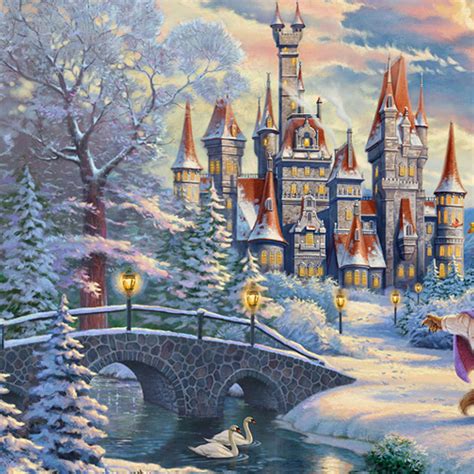 Thomas Kinkade Disney Paintings Beauty And The Beast Of All The