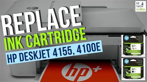 How To Replace Ink Cartridge For Hp Deskjet 4100e 4155 All In One