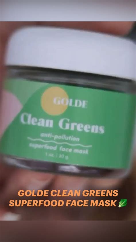 Golde Clean Greens Superfood Face Mask 🥬 Green Superfood Green