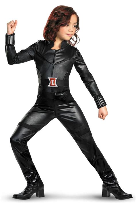 Girls Deluxe Black Widow Avengers Kids Costume Black Widow Costume