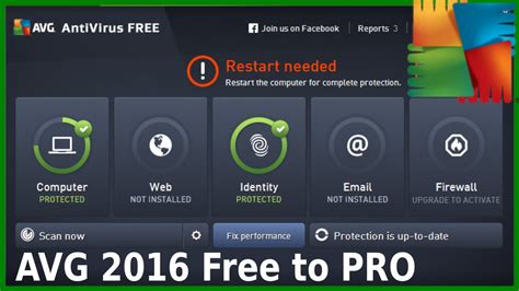 Avg 2016 Free Antivirus Install With Advanced Settings And Scan Youtube