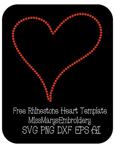 Rhinestone Heart Rhinestone Heart Heart Template Rhinestone