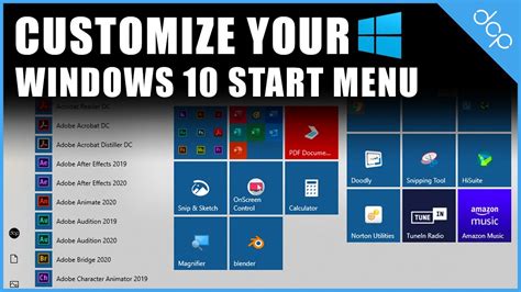 How To Customize Your Start Menu In Windows 10 Youtube