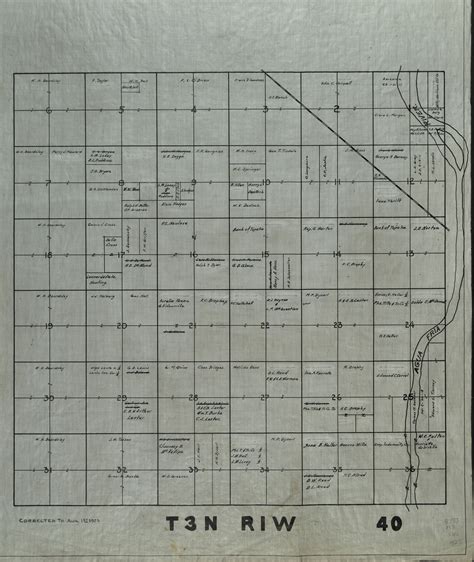 1923 Maricopa County Arizona Land Ownership Plat Map T3n R1w Arizona