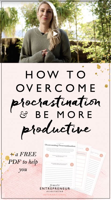 No one can easily overcome procrastination overnight. 6 Steps to Overcome Procrastination - Female Entrepreneur ...