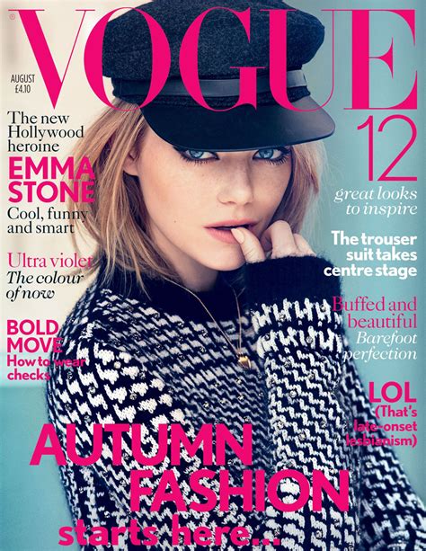 Emma Stone In Vogue Magazine Uk August 2012 Issue