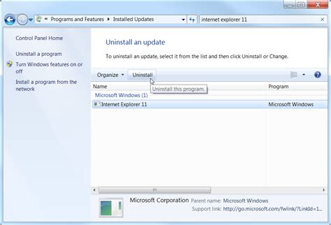 100% safe and virus free. Windows 7 Installed Updates Internet Explorer 11