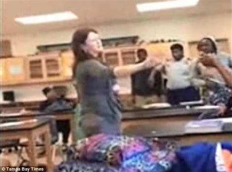 Shocking Video Shows Teacher Stuck In The Middle Of A Classroom Fight With No One Helping Her
