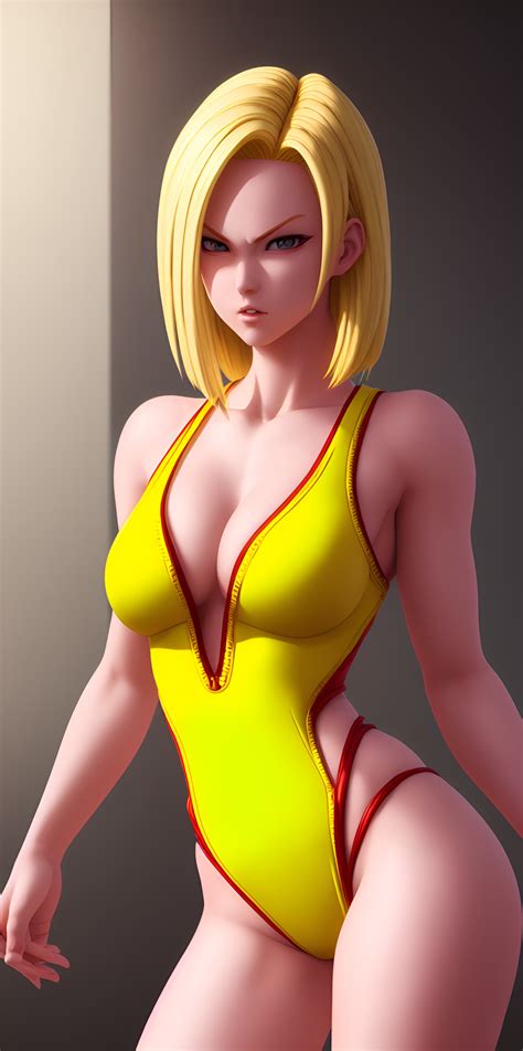 Rule 34 Ai Generated Android 18 Angry Blonde Hair Blue Eyes Dragon