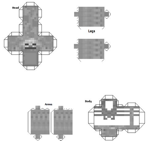 Papercraft Easy Skeleton Minecraft Printables Minecraft Crafts