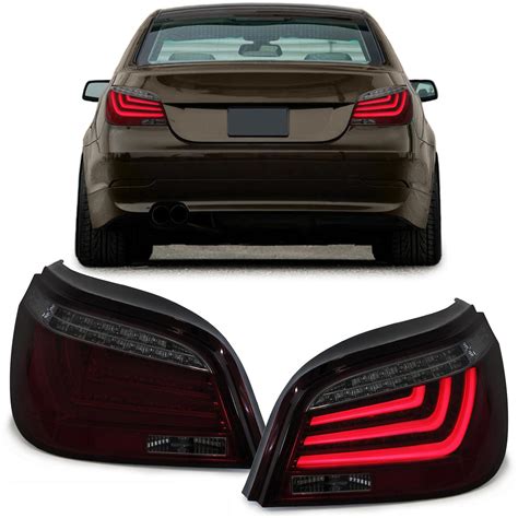Led Lightbar Clear Glass Tail Lights With Led Indicator Red Black For