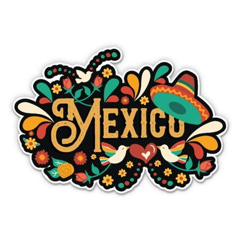 Mexico Colorful 8 Vinyl Sticker For Car Laptop I Pad Waterproof