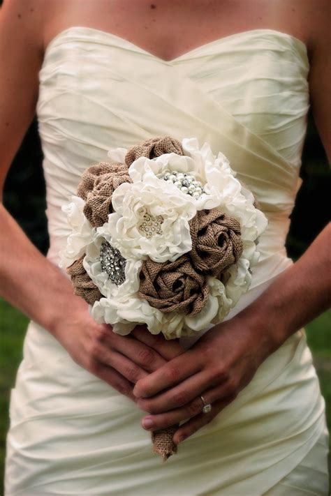 See more ideas about wedding bouquets, wedding, bouquet. Burlap Wedding Bouquet Rustic Wedding Rustic Wedding