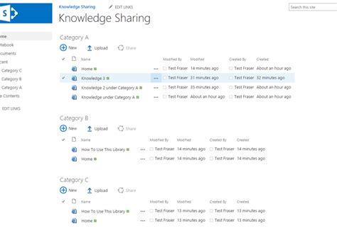 sharepoint knowledge base template