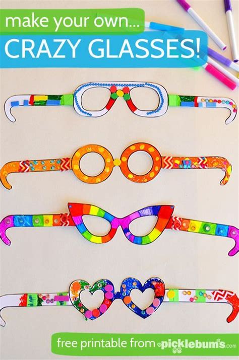 Free Printable Crazy Glasses Crafts For Kids Art For Kids
