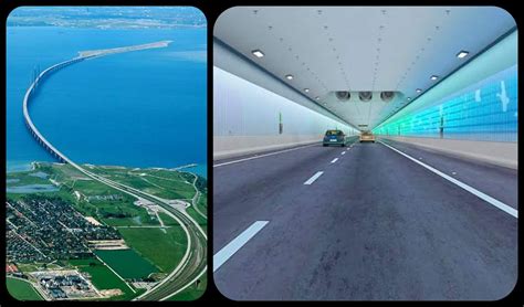 Øresund Bridge Under Water Tunnel Connects Denmark And Sweden
