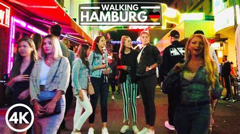 4K Hamburg Germany Night Life Walk Tour In 2020 Summer St Pauli