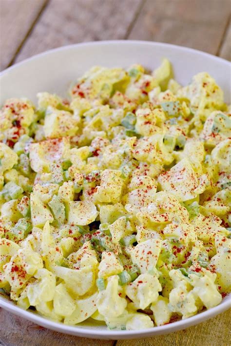 If you buy from a link, we may earn a commission. This low carb/keto Deviled Egg Cauliflower Salad recipe is ...