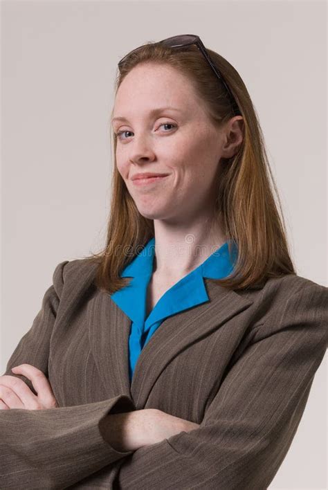 Confident Woman 02 Stock Image Image Of Suit Smug Expression 12494009