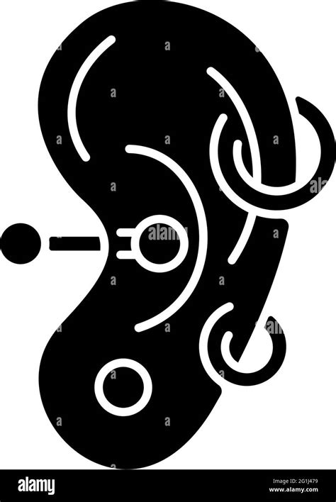 Ear Piercing Black Glyph Icon Stock Vector Image And Art Alamy