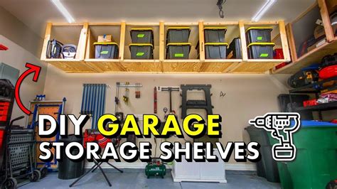 This idea takes advantage of your garage's vertical storage space. Reclaim your GARAGE w/ DIY Garage Storage Shelves 🚘 FREE ...