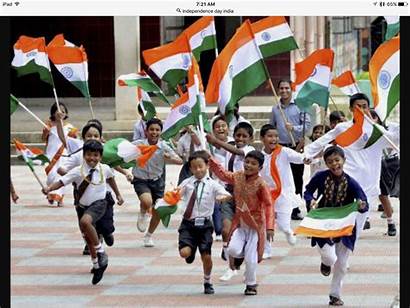 Children Indian Independence Happy August Flag India