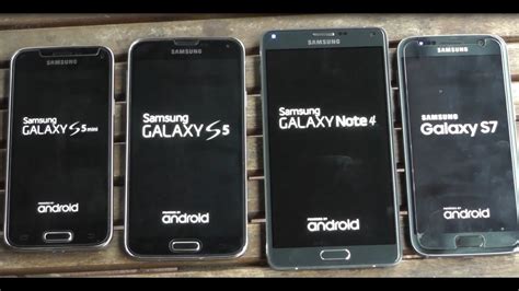 Samsung Galaxy S7 Vs Note 4 Vs S5 Vs S5 Mini Benchmark Test Youtube