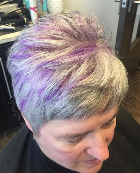 65 Gorgeous Hairstyles For Gray Hair To Try In 2023 Purple Grey Hair