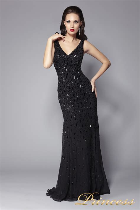 Купить вечернее платье черное в пол 1321b чёрного цвета по цене 35000