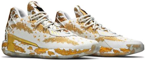 Tênis Adidas Ric Flair x Dame 7 White Gold Metallic