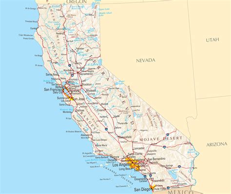 Kaart California Auto Vogels