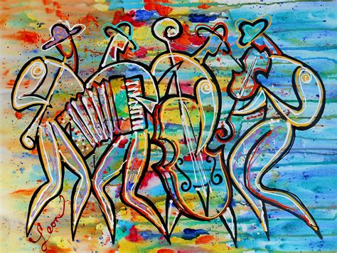Original Art Abstract Painting Jewish Art Jazz Wall