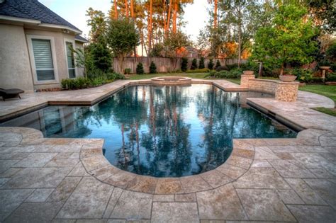 Grecian Roman Style Pool 2 With Spa Leh Contemporary Pool