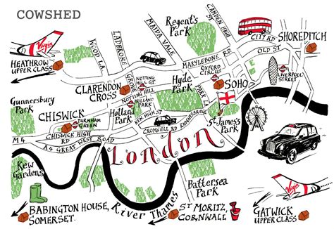 Maps Illustrated Illustrated Maps London Map