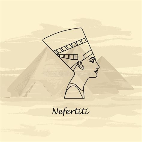 A Vector Illustration Of The Queen Of Egypt Nefertiti Profile Stock Vector Illustration Of
