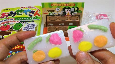 It's added aonori(green these kits are japanese interesting candy souvenir called popin'cookin' or diy candy. DIY Japanese Candy #244 Vegetable Store Soft Candy - YouTube