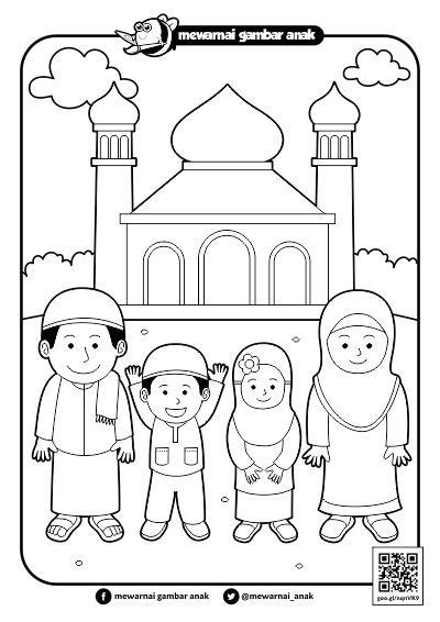 Ramadhan Mewarnai Bulan Puasa Anak Marhaban Sketsa Suasana Tulisan