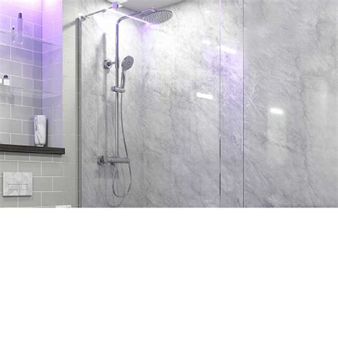Grey Marble Pvc Shower Wall Panel 2400 X 1000mm Better Bathrooms