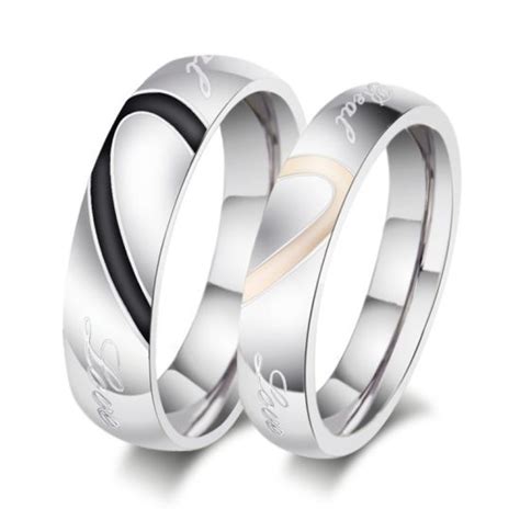 china el amor de acero inoxidable quirúrgico personalizado forma anillo de bodas para parejas