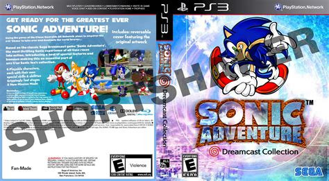 Sonic Adventure Dx Custom Ps3 Cover With Original Art And Logo Etsy