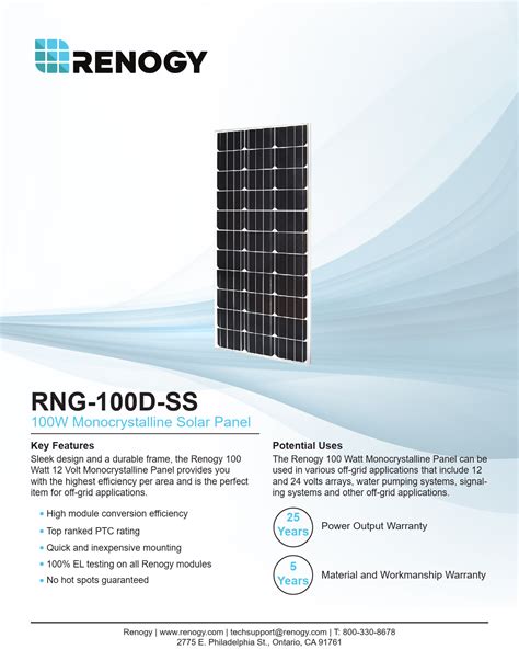 RENOGY Monocrystalline Solar Panel User Manual