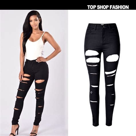 Liva Girl Sexy High Waist Jeans Mujer Skinny Black Hold Pants Stretch Trousers Female