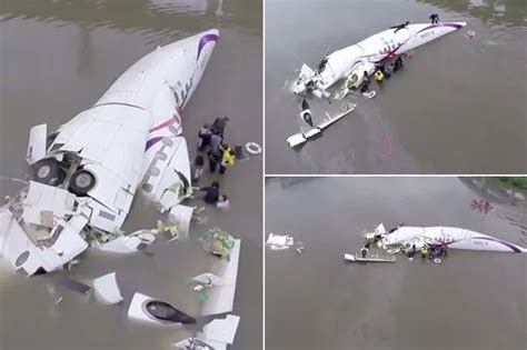 Taiwan Transasia Plane Crash Incredible Drone Footage Shows Passengers