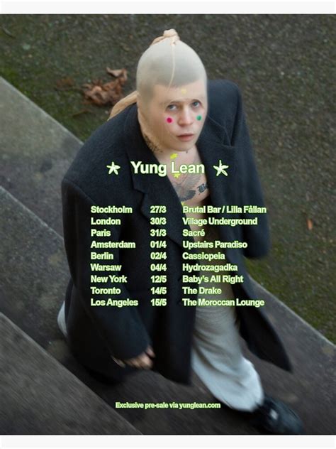 Yung Lean Starz Tour Poster 2020 Poster For Sale By Josh85wilkins